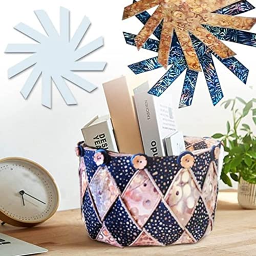 Storage Basket Template- Woven Spiral Storage Basket Template Cutting Set- DIY Acrylic Quilting Template for Sewing Pattern Template Home Sewing Art Craft (15in)