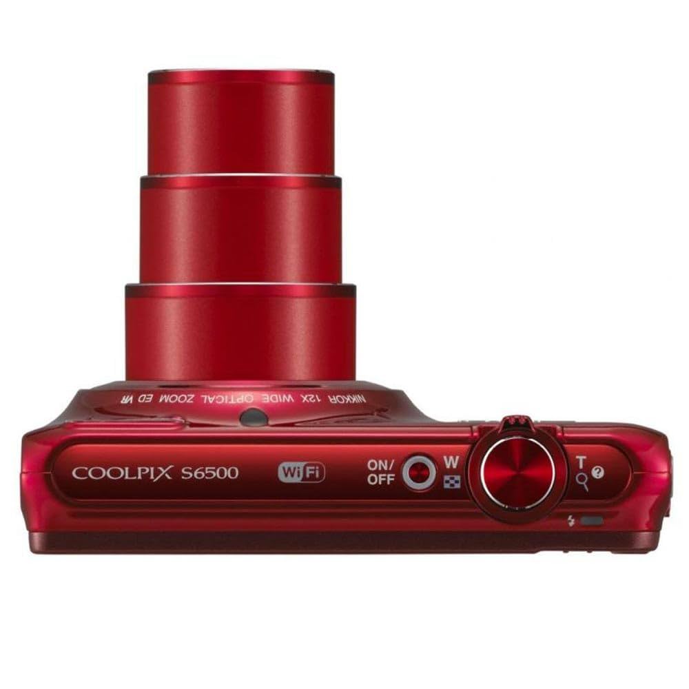 28 Nikon COOLPIX S6500 レッド Buy Nikon Coolpix S6500 16MP Point and Shoot Camera (Red