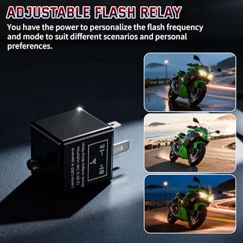 Alpha Rider Motorcycle Turn Signals Light LED with Wiring Loom Harness Kit Indicator Wiring Loom Harness Kit Relay Universal Switch Turn Signal Light Horn Flash Kit