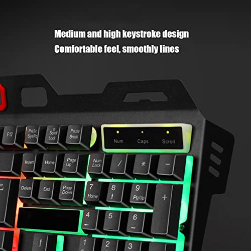 Image of Wired Gaming Keyboard and Mouse Combo RGB Backlit Gaming Keyboard, 104 Key Computer PC Gaming Keyboard for Windows 7 8 10