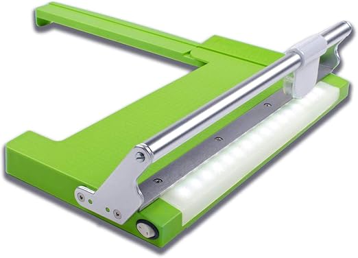 CutterPillar Crop Paper Trimmer | Paper Cutter for Cardstock, Construction Paper, Stationery, Photos, and Scrapbook & Art Supplies | Lightweight & Durable w/Molded Ruler & Gear-Driven Rotary Blade