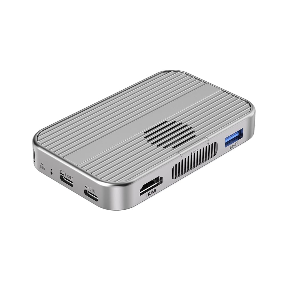 USB C 10 Gbps M. 2 NVME SSD Magnetyczna Stacja Dokowania Obudowy z Wentylatorem Chłodzącym 4K60HZ SD/TF PD 100W