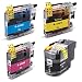 Produktbild vhbw 4X Tintenpatronen mit Chip kompatibel mit Brother DCP-J785DW, DCP-J925DW, MFC-J985DW - Druckerpatronen Set