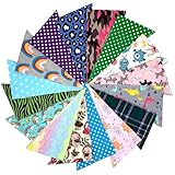 Groomers World - Pattern Bandanas - 100 Multi-Coloured Tieback Scarves - For All Dog Breeds & Sizes