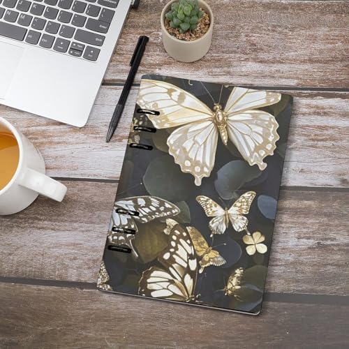 Cuaderno de hojas sueltas A5 recargable duradero para diarios 4