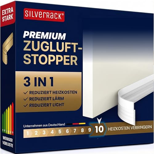 SilverRack Zugluftstopper für Türen Transparent [1 x 1m] - Zuschneidbare Türdichtung...