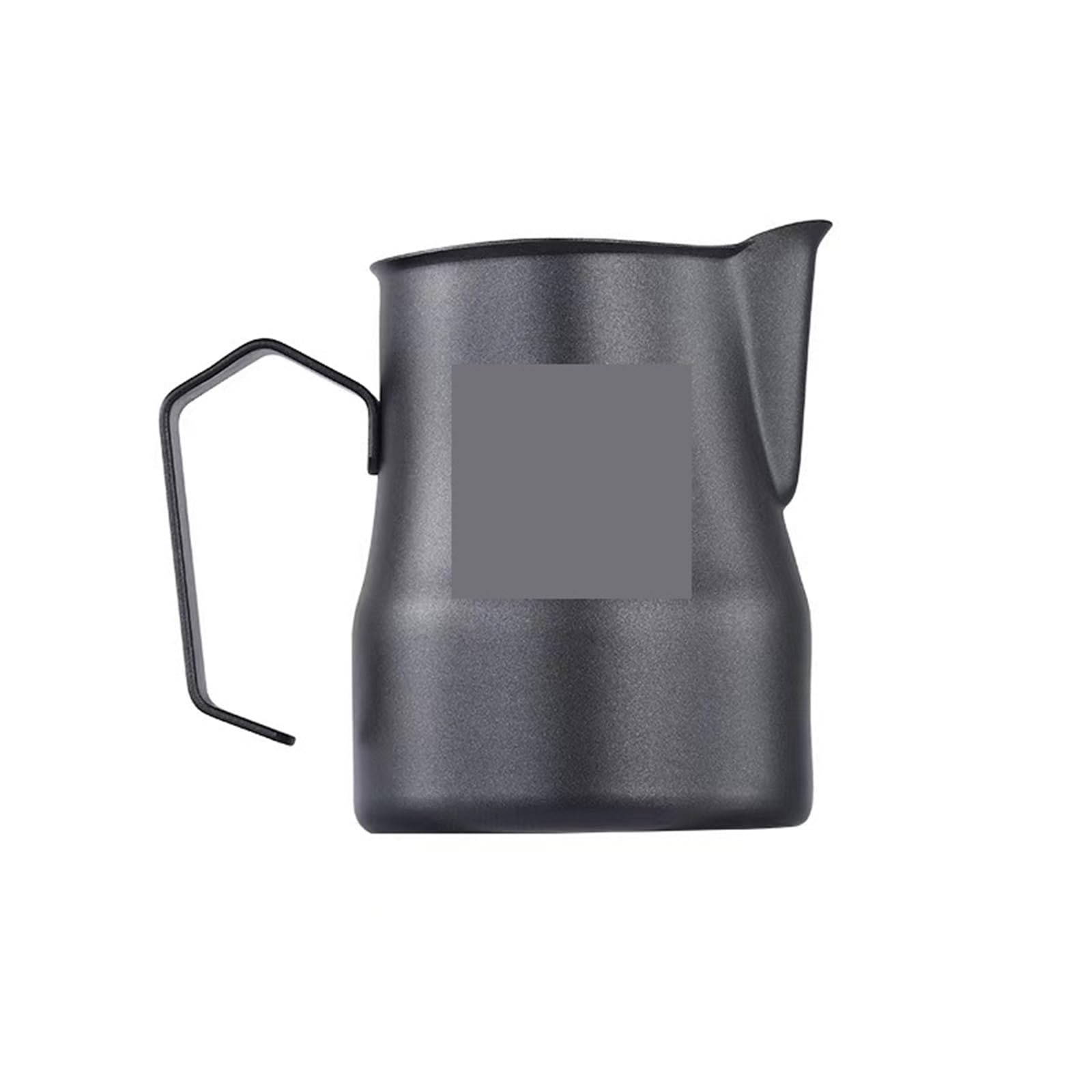 Jarra para Leche Jarra de café for espumar, acero inoxidable, con boca afilada, for baristas, 350/500 ml para Crema(500ML,Black)