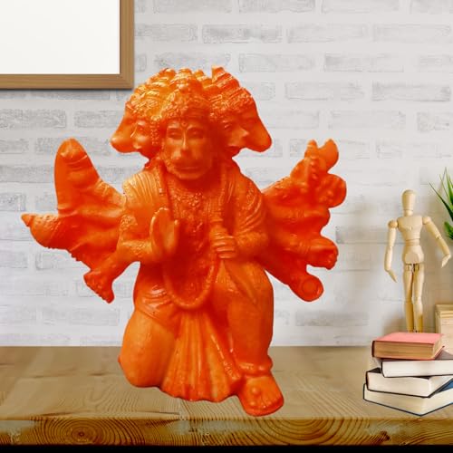 Image of Stone Lord Hanuman Idol, 3 Inch, Saffron, 1 Piece, Idol