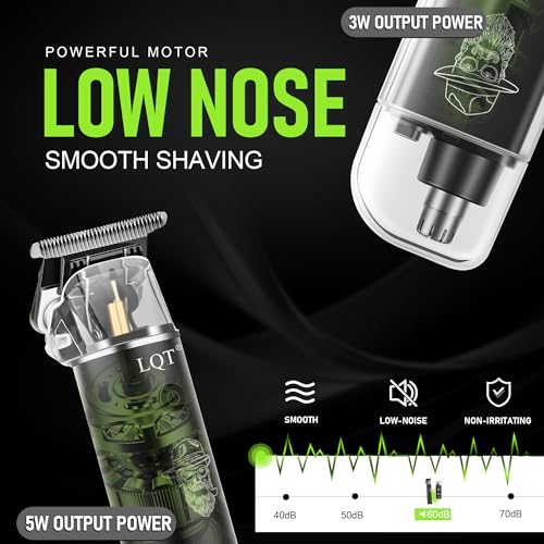 Image of Rechargeable Beard Trimmer kit for Mustaches, Nose Hair, and Light Detailing and Grooming with Bonus Wet /Dry Battery Nose Trimmer