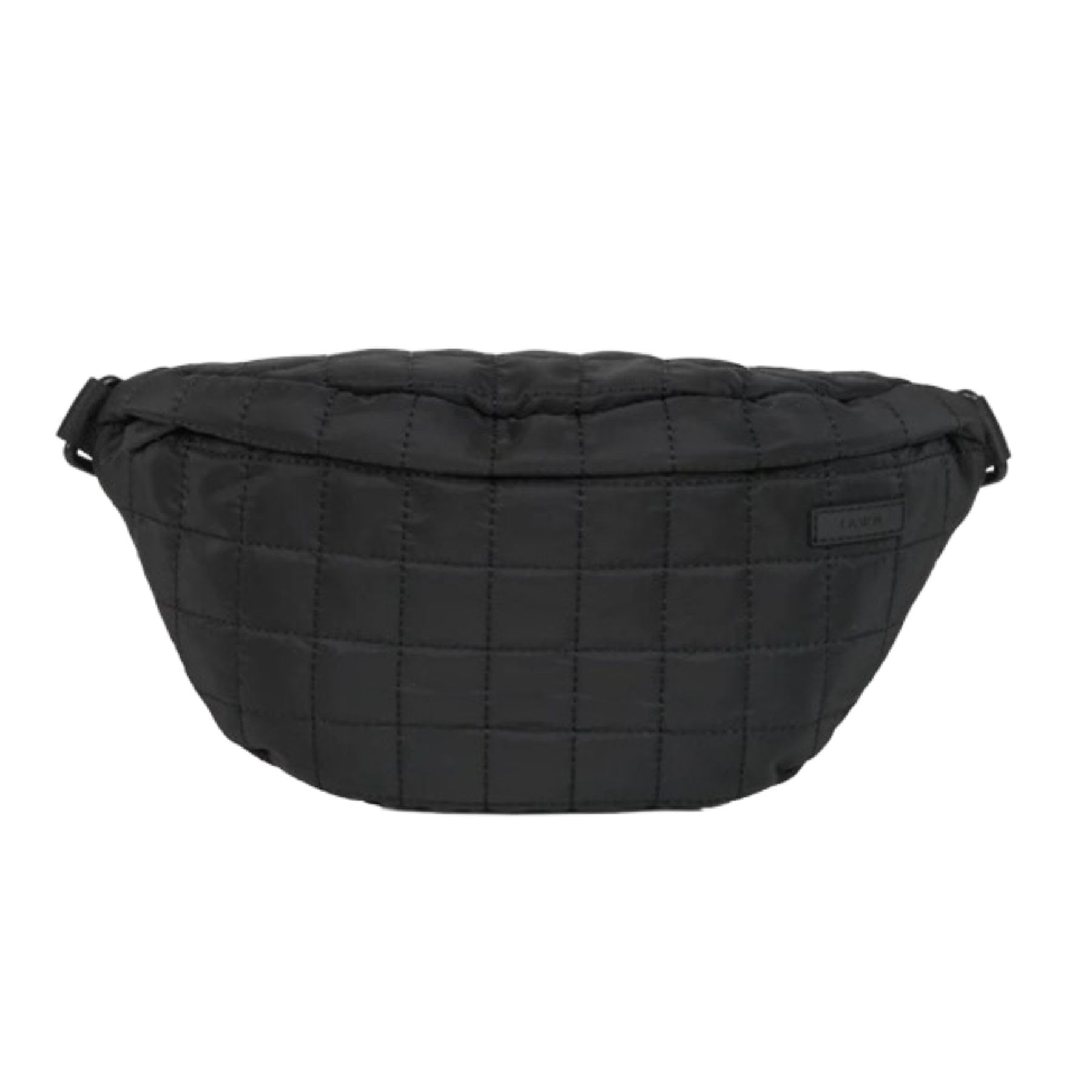 FAWN DESIGN The Fawny Pack Black Fanny Pack, Quilted Fanny Pack for Women Crossbody Bag, 2 Pockets and 6 Interior Card Slots, Adjustable Nylon Strap