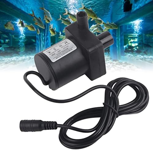 Brushless Submersible Water Pump, DC Submersible Pump 12V Power Saving Mini Safe 18W 700L/h with Fittings for Pond