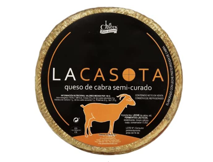 Fromage de chèvre semi-affiné de 2 à 2,5 kg : saveur traditionnelle espagnole dans votre maison.