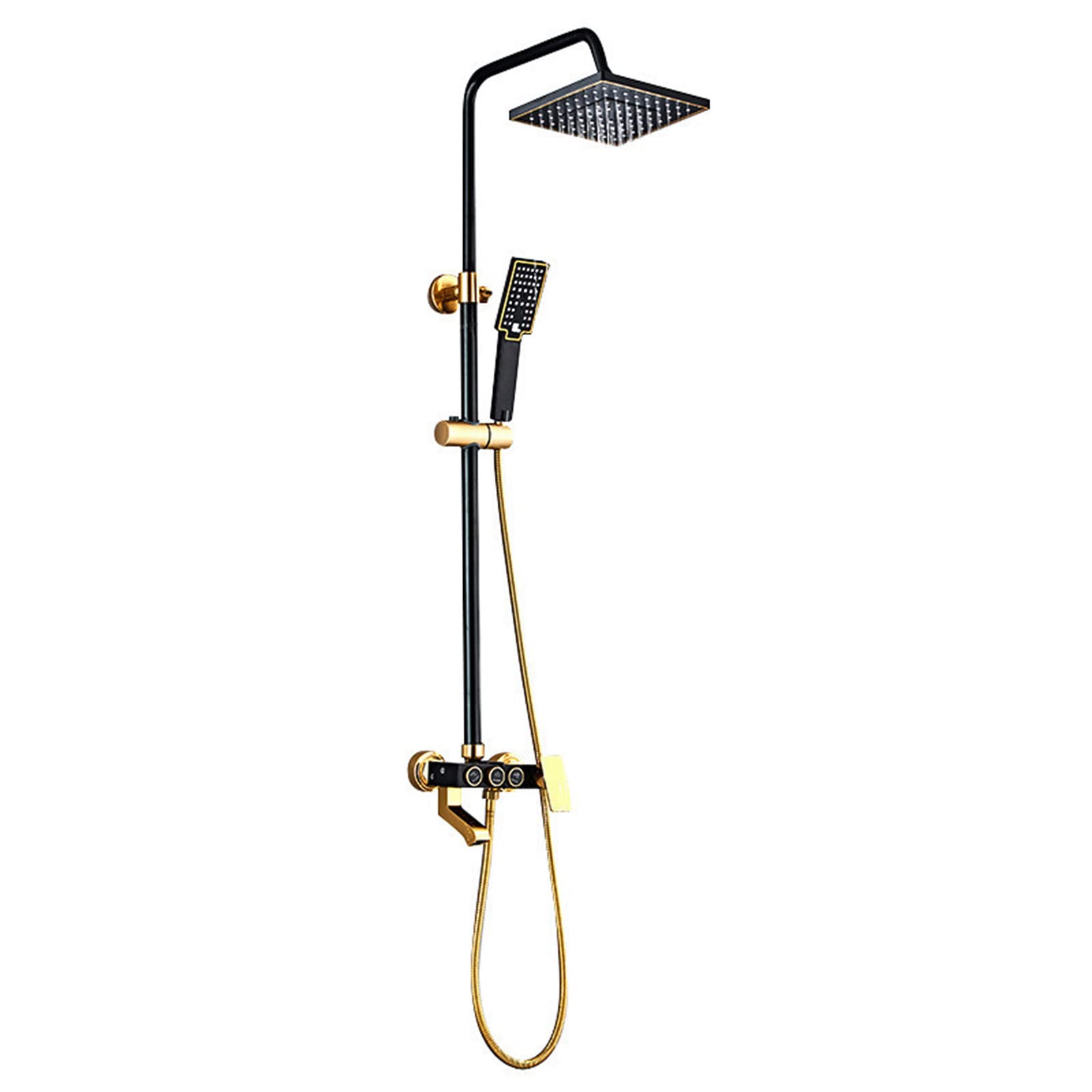 WXPGFEQ Rain Shower Head With Handheld Spray, 8Inch Wall Mounted Shower Faucet Set, Anti-Leak High Pressure Showerheads,