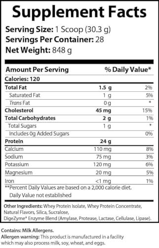 Puriva Nutrition Signature Protein | Sweetened Whey Protein Isolate, 1 pound, Sweetened