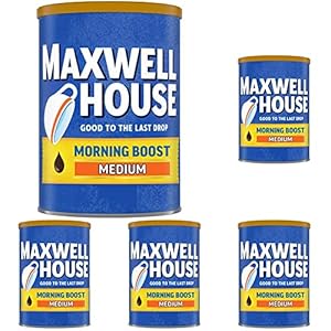 Maxwell House Morning Boost Medium Roast Ground Coffee (11.5 oz Canister) (Pack of 5)