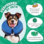 BENCMATE Inflatable Dog Cone Collar Alternative, Soft Dog Cone for Small Medium Large Dogs and Cats, Neck Recovery ECollar Donut Collar After Surgery (Large, Blue) - Image 3