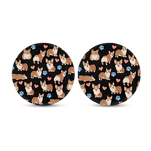 Doginthehole 2020061803 Cute Corgi Print Car Cup Holder Coasters cover