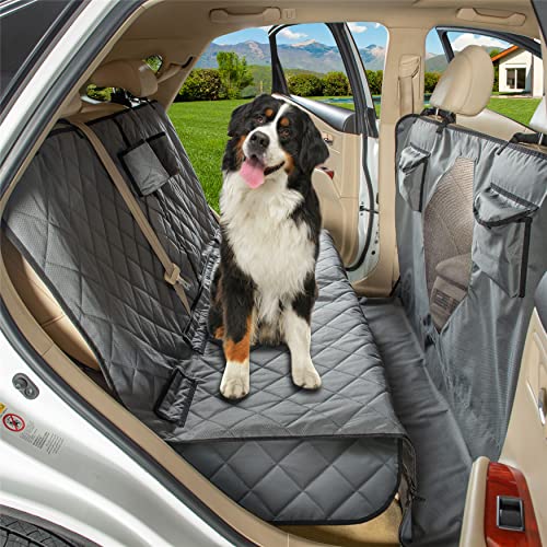 YEENIS Car Dogs All Covered Back Seat Cover with Mesh Window