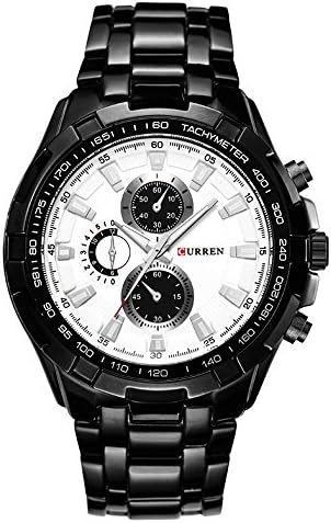 Mens Watches,CURREN Watches Quartz Analog Wrist Watch for Men, Fashion Waterproof Stainless Steel Band