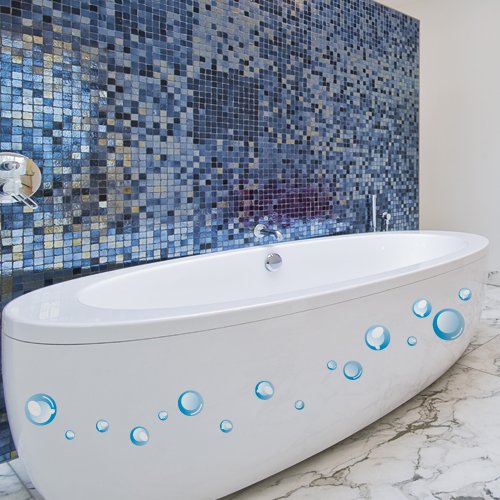 Wandkings Seifenblasen Wandsticker Set, 32 Aufkleber, 2 DIN A4 Bögen, Gesamtfläche 60 x 20 cm – Ansicht 4