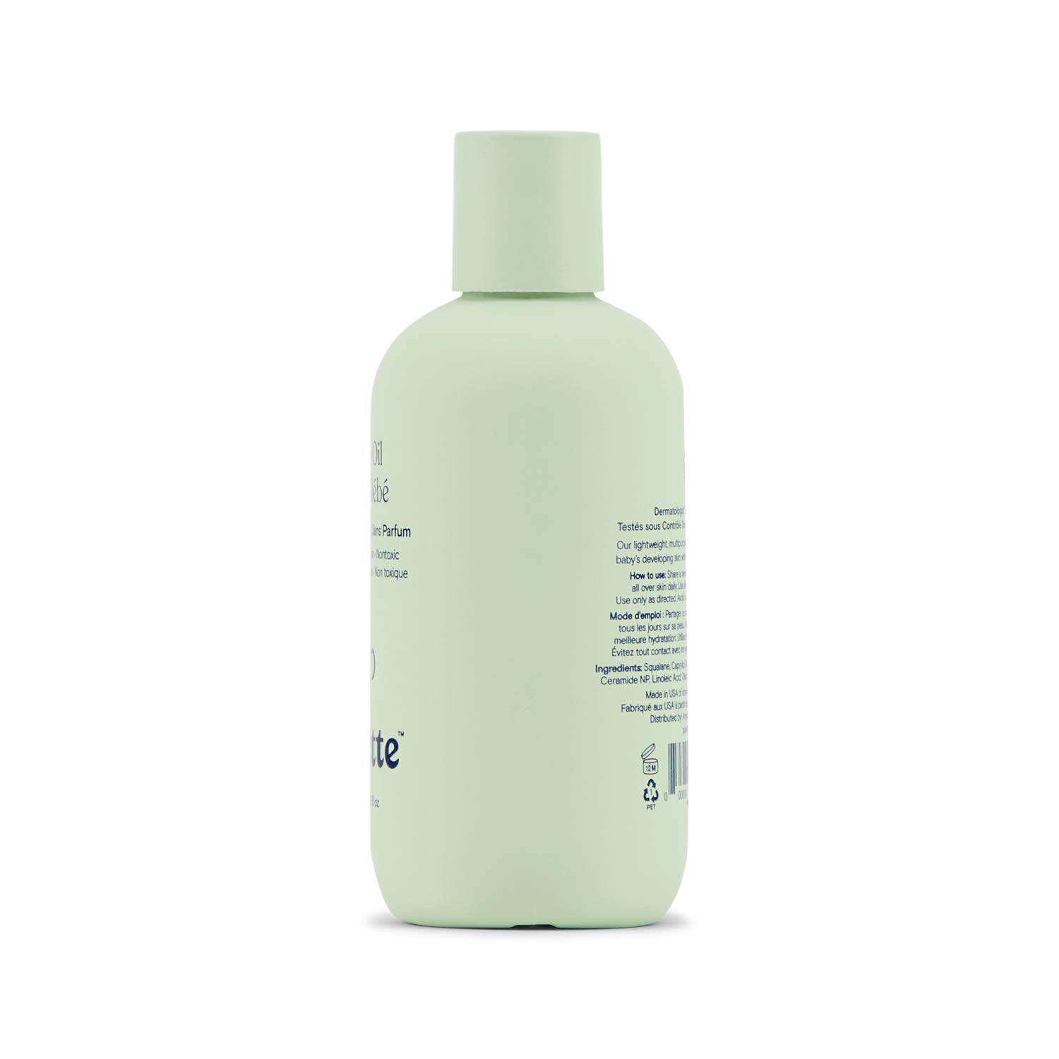 Pipette Baby Oil, Nurture, Moisturize Baby Skin, Vitamin E, Sensitive, Dry Skin, Fragrance Free with Renewable Plant-Derived Squalane, 4.5 fl oz : Baby