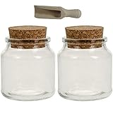 Contenu de la livraison : 2 verres à épices avec le bouchon pratique pelle en bois incluse Longueur : 7,5 cm x Dimensions 4 x 2 cm