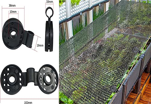 Shade Cloth Heavy Duty Lock Grip, Shade Cloth Clips, Round Plastic Black Clips For Windproof Awnings, Fence Nets, Bird Nets, Shade Clip Accessories For Vegetable Greenhouse Shade Nets (20 Pcs) #TOP1