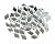 Mosaic Tiles 180 Pieces / 200 g Pack of Diamond Shaped Mirror Glass Mosaic Tile Supplies for Home Decoration, DIY Crafts, Plates, Picture Frames, Flowerpots – 1x1 cm Rhombus Tiles (Silver)