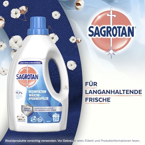 Sagrotan Wäsche-Hygienespüler Himmelsfrische – Desinfektionsspüler für hygienisch saubere und frische Wäsche – 4 x 1… – Ansicht 3