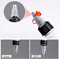 Vista 4 de Paquete de 20 unidades de botellas de plástico Boston de 4 oz/120 ml con tapa de rosca, botellas LDPE blancas para líquidos, tintas, aceites