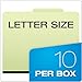 Pendaflex Moisture-Resistant Classification Folders, Letter Size, Apple Green, 10 Count (Pack of 1)
