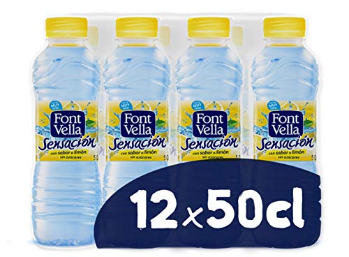 Font Vella Sensación Agua Mineral sabor limón y lima - Pack 12 x 50cl