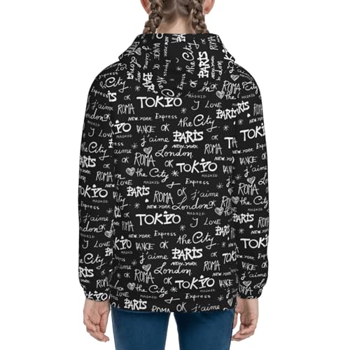 Travel The World Kid Hoodies Boys Zip Up Sweatshirts Girls Pullover with Pocket 5