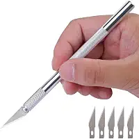 Estilete de Precisão Tipo Bisturi C/ 6 Lâminas P Artesanato