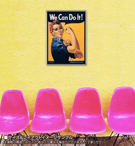 Amazon.co.jp: ポスター J.ハワード ミラー We Can Do It! 額装品