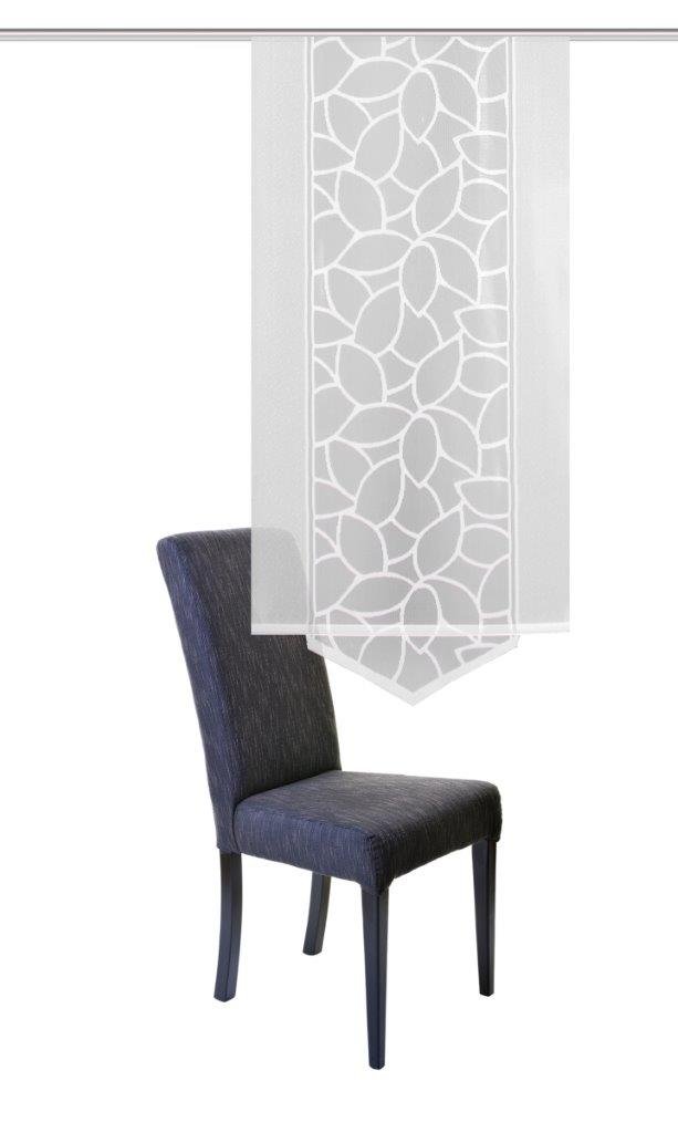 Home Fashion 3er-Set SCHIEBEGARDINEN Jacquard, weiß, : 2X 225x57 cm + 1x 145x57 cm