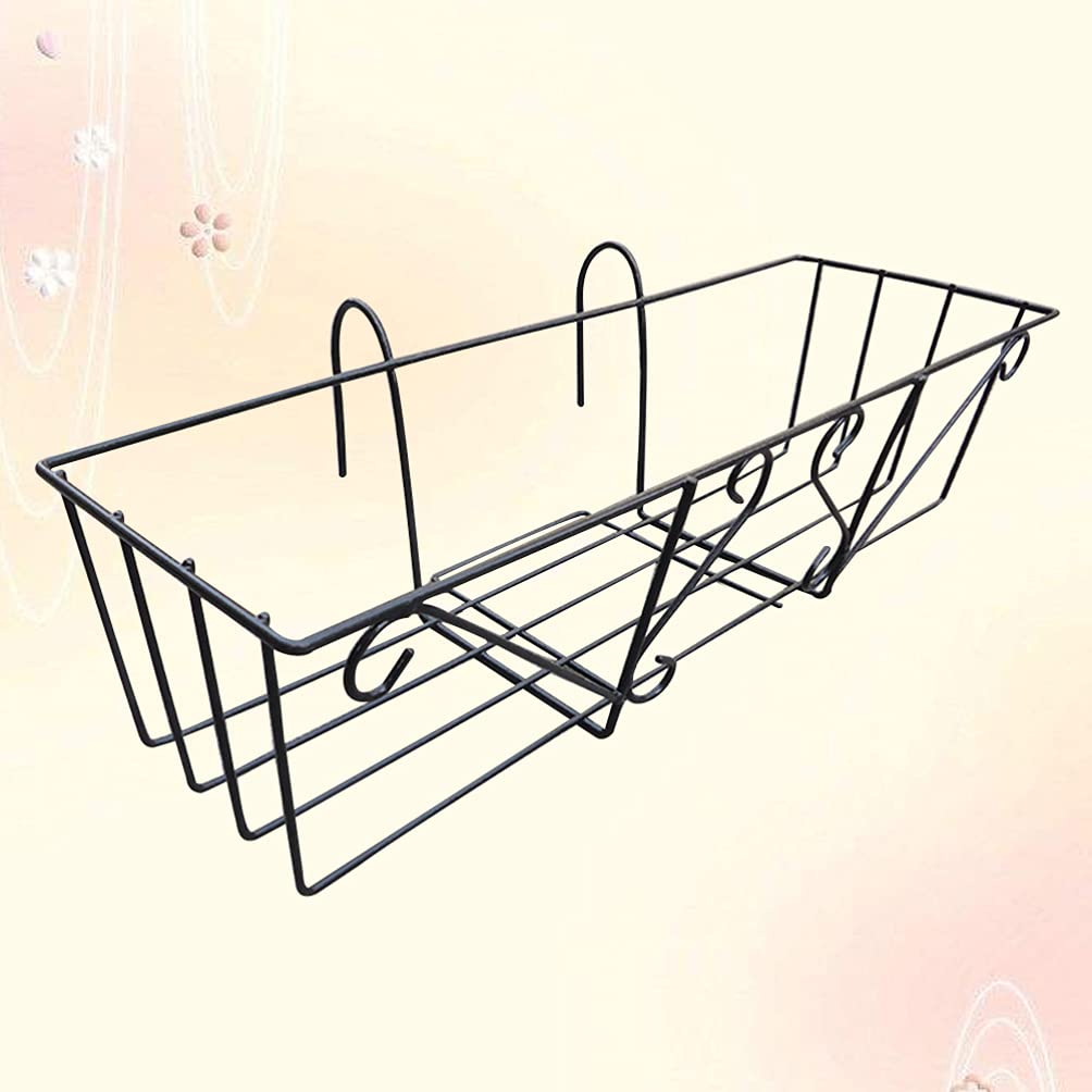 Cabilock Jardinière Suspendue en Fer Support De Pot De Fleur Jardinières De Clôture en Métal Fleur De Balcon Jardinières Suspendues Balcon Porte-jardinière Suspension en Fer Forgé Mural