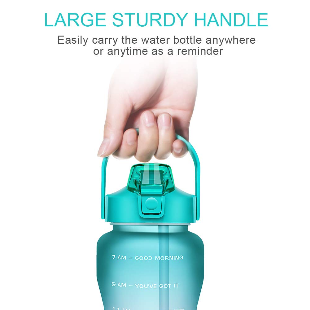 Buy Opard 2 Litre Water Bottle with Time Markings to Drink Half Gallon