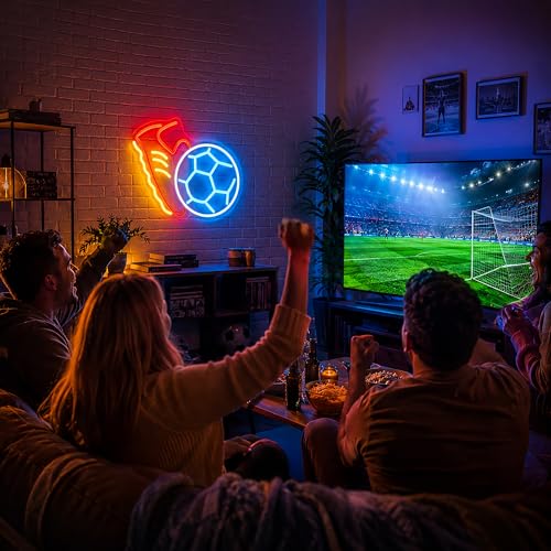 Image of Neon Sign, Soccer Neon Signs for Wall Decor LED Signs Neon Light