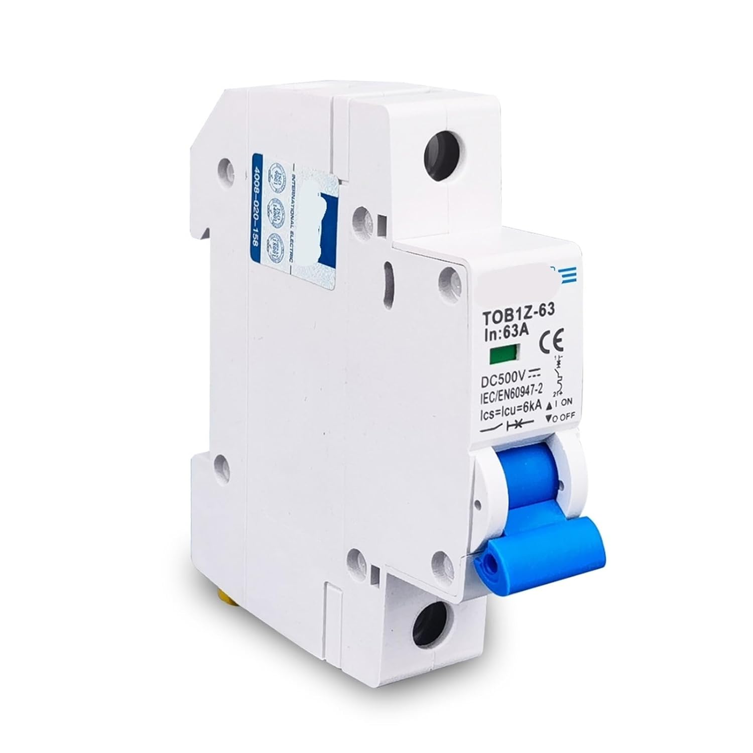 1P 2P DC MCB 6KA 500V Mini Circuit Breaker 3A 6A 10A 16A 20A 25A 32A 40A 50A 63A Y Connection 1Pcs(2,32A)