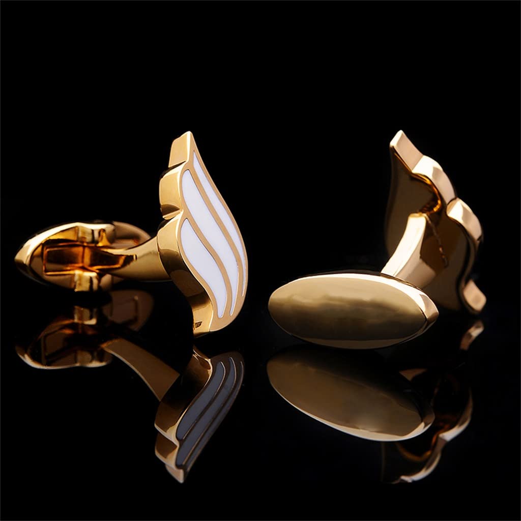 Bluse Manschettenknöpfe Manschettenknöpfe aus Metall Damen Kleidung Gold Manschettenknöpfe Knöpfe (Color : A, Size : 19.5 * 9mm)