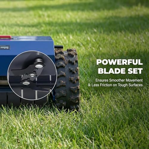 Image of Infront Remote Control Lawn Mower with Snow Plow, Crawler Track All-Terrain System, Hybrid Oil-Electric Power for Steep Slopes and Large Lawns, Adjustable Cutting Height