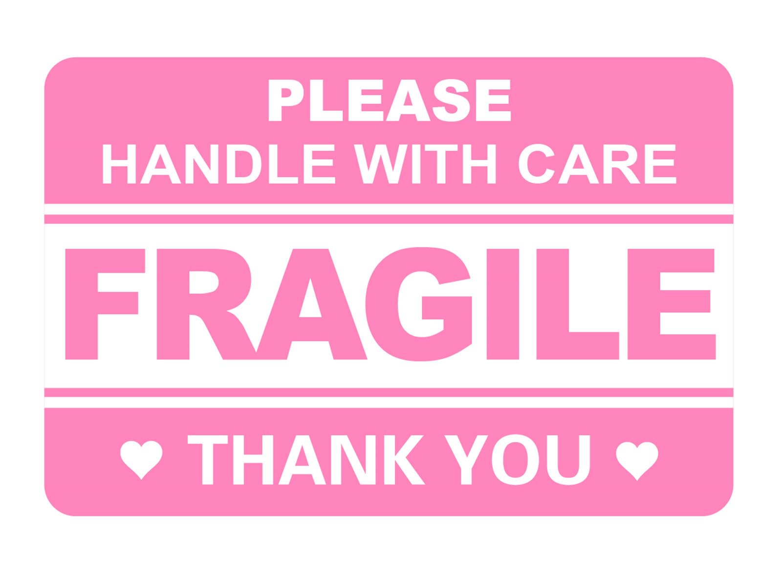 Amazon.com: Fragile Sticker,200pcs 2x3 Pink Fragile Sticker for