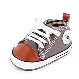 SABATUTU Unisex Baby Boys Girls Shoes Star High Top Ankle Toddler Sneaker Soft Anti-Slip Sole...