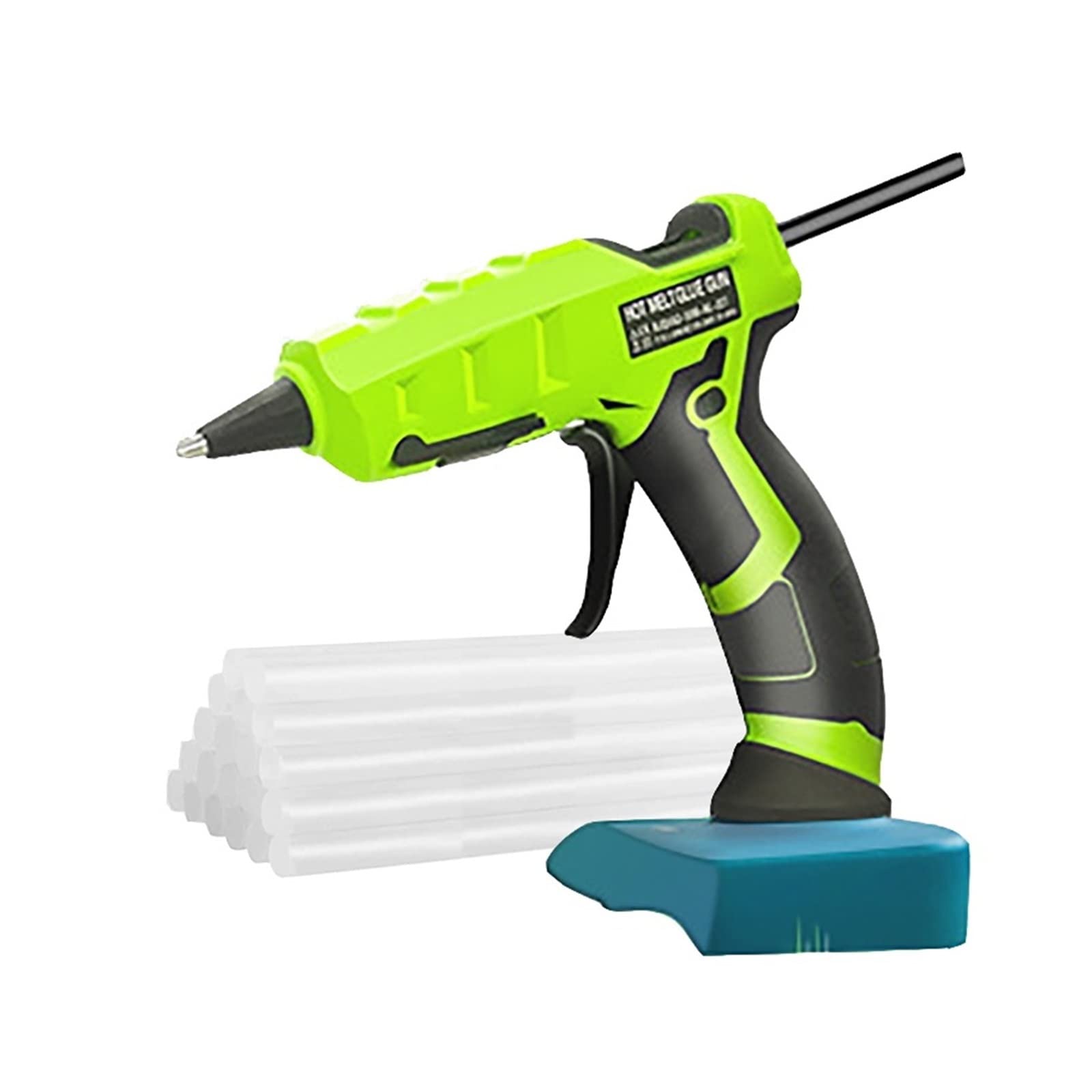 Elektryczny Pistolet Do Klejenia Na Gorąco Bezprzewodowy Baterii Dysza Przeciw Oparzeniom DIY Spawanie Hot Wiatrówka 7mm Kleje W Sztyfcie Szybkie Niezawodne Klejenie(With 30 Glue Sticks)