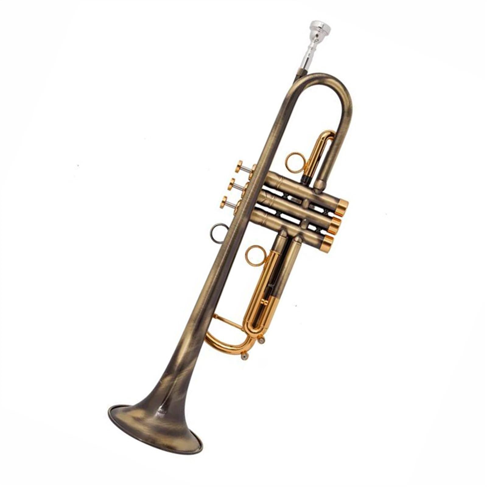 Trompeta Estándar Instrumentos Musicales Trompeta En Si Bemol De Latón Superficie De Simulación De Cobre Antiguo Trompeta En Si Bemol Pequeña Trompeta Profesional Para Principiantes