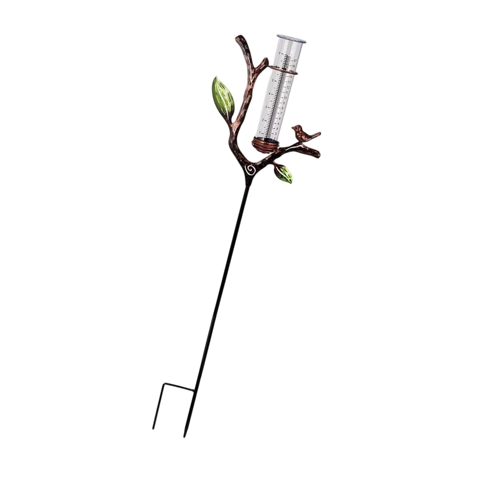 Pratico misuratore precipitazione da Giardino con Cilindro graduato da 7 Pollici e Robusta Base in Metallo Misuratore Pioggia con Tubo Acrilico Lungo cm