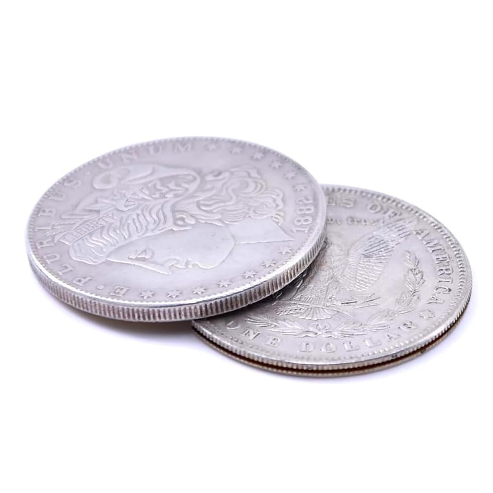 ZQION Super Morgan Dollar Set (Cupronickel) Tours de magie Visuels Pièce de monnaie Magicien Gros Plan Street Illusions Gimmicks Mentalisme Magic Props Magic Set