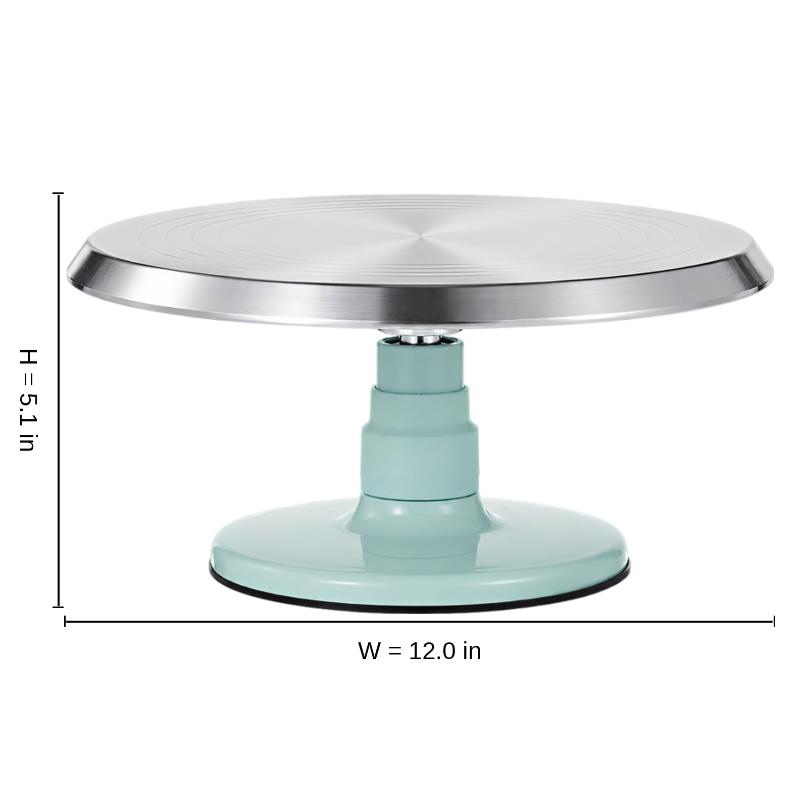 Aluminiumlegierung Drehbarer Tortenständer, 12 Zoll Torten-Dekorier-Drehteller, rutschfeste Rotationsplattform, sanfte 360°-Drehung für Tortenverzierung, Backen und Party-Anlässe