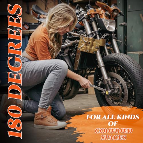 image for SUZUME 12-Piece (8mm-19mm) Flex Head Ratcheting Wrench Set with 72 Tee